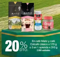 Jumbo Colcafé en café matiz y café clásico oferta