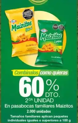 Jumbo Maizitos en pasabocas familiares oferta