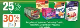 Jumbo En gelatinas y postres gelhada y frutiño, repostería colombina y alquería oferta