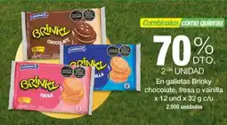 Jumbo Brinky en galletas chocolate, fresa o vainilla oferta