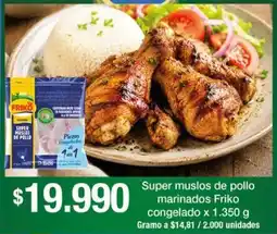 Jumbo Friko super muslos de pollo marinados congelado oferta