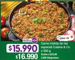 Jumbo Cuisine & co carne molida de res especial oferta