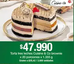 Jumbo Cuisine & Co torta tres leches brownie oferta