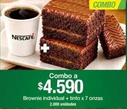 Jumbo Brownie individual + tinto oferta