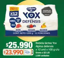 Jumbo Bebida láctea Yox Alpina defensis oferta
