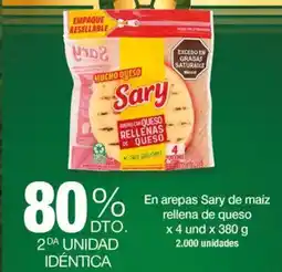 Jumbo En arepas sary de maíz rellena de queso oferta