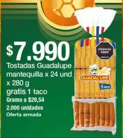 Jumbo Guadalupe tostadas mantequilla oferta
