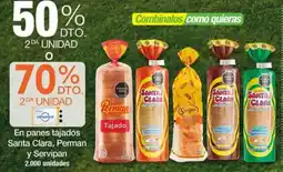 Jumbo Santa clara en panes tajados perman y servipan oferta