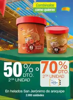 Jumbo San jerónimo en helados de arequipe oferta
