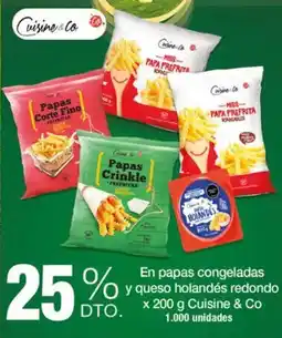 Jumbo Cuisine & co en papas congeladas y queso holandés redondo oferta