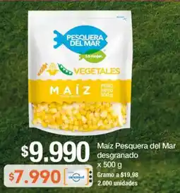 Jumbo Maíz pesquera del mar desgranado oferta