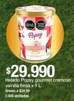 Jumbo Popsy helado gourmet cremoso vainilla fresa oferta