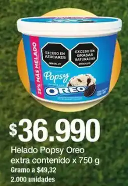 Jumbo Popsy oreo helado extra contenido oferta