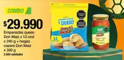Jumbo Don maíz empanadas queso oferta