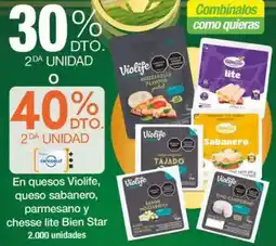 Jumbo Bien star en quesos violife, queso sabanero, parmesano y chesse lite oferta