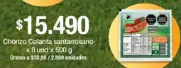 Jumbo Chorizo colanta santarosano oferta
