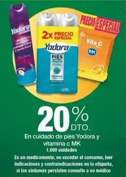 Jumbo Yodora y vitamina c mk en cuidado de pies oferta