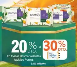 Jumbo Pomys en toallas desmaquillantes faciales oferta