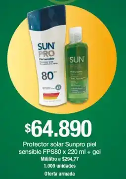 Jumbo Sunpro protector solar piel sensible fps80 oferta