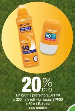 Jumbo Babaria en bruma protectora spf50 oferta