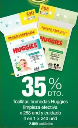 Jumbo Huggies toallitas húmedas limpieza efectiva oferta