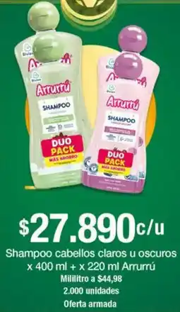 Jumbo Arrurrú shampoo cabellos claros u oscuros oferta