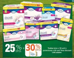 Jumbo Tena toallas oferta