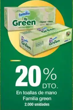 Jumbo Familia green en toallas de mano oferta
