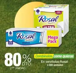 Jumbo Rosal en servilletas oferta