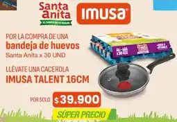 Jumbo Santa anit por la compra de una bandeja de huevos oferta