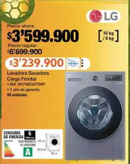 Jumbo Lg lavadora secadora carga frontal oferta