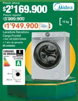 Jumbo Midea lavadora secadora carga frontal oferta