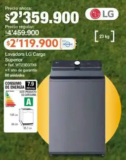 Jumbo Lg lavadora carga superior oferta