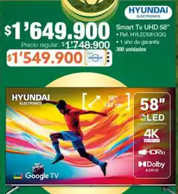 Jumbo Hyundai smart tv uhd 58" oferta