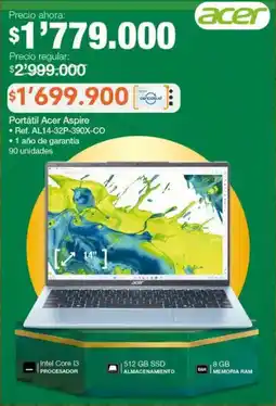 Jumbo Acer portátil aspire oferta
