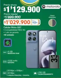 Jumbo Moto G67 celular oferta