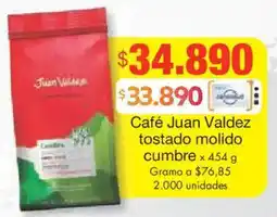 Metro Juan valdez café tostado molido cumbre oferta