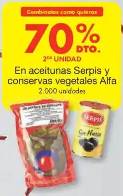 Metro Alfa en aceitunas serpis y conservas vegetales oferta