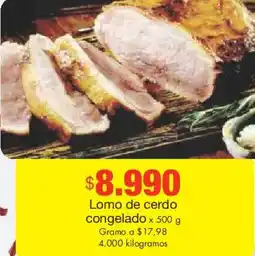 Metro Lomo de cerdo congelado oferta