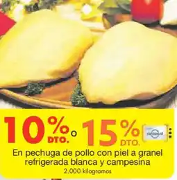 Metro En pechuga de pollo con piel a granel refrigerada blanca y campesina oferta