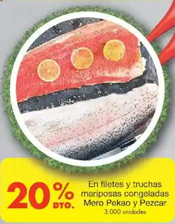 Metro En filetes y truchas mariposas congeladas oferta