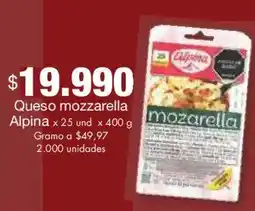 Metro Alpina queso mozzarella oferta