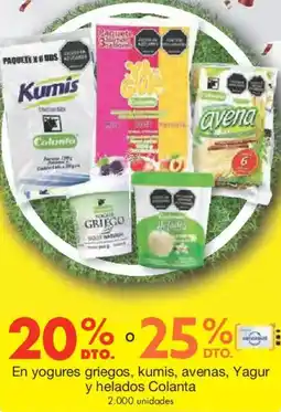 Metro En yogures griegos, kumis, avenas, yagur y helados colanta oferta