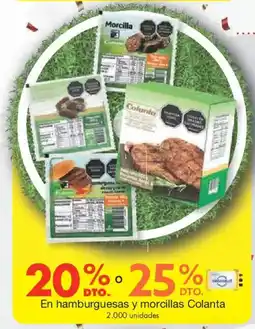 Metro Colanta en hamburguesas y morcillas oferta