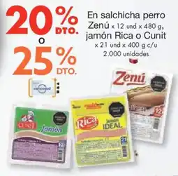 Metro Zenú en salchicha perro oferta