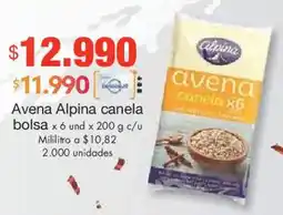 Metro Alpina avena canela bolsa oferta