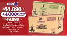 Metro Colanta leche deslactosada o entera bolsa oferta