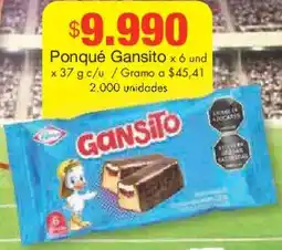 Metro Gansito ponqué oferta