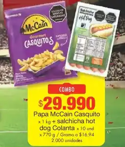 Metro McCain papa casquito oferta