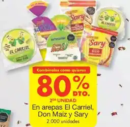 Metro En arepas el carriel, don maíz y sary oferta